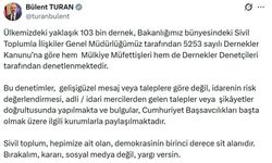 İçişleri Bakan Yardımcısı Turan: Dernekler denetlenmektedir