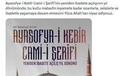 İletişim Başkanı Duran'dan 'Ayasofya' paylaşımı