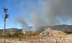 İznik'te çöplükte çıkan yangın, çalılığa sıçradı