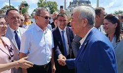 Mansur Yavaş, Kırkpınar Yağlı Güreşleri'ni izlemek için Edirne'ye geldi