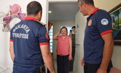 Nihal Su'ya itfaiyecilerden sürpriz doğum günü kutlaması