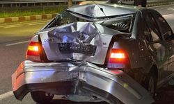 Otomobile çarpan motosikletin sürücüsü ağır yaralandı
