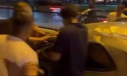 Refüje çarpan otomobilin takla attığı kaza kamerada