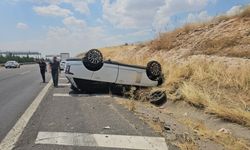 Şarampole devrilen cipin sürücüsü yaralandı