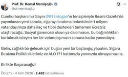 Sigarayı bırakma tedavisinde 1 milyon vatandaşa daha ücretsiz ilaç ve tıbbi destek sağlanacak