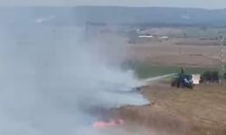 Silivri'de iki farklı otluk alanda çıkan yangında 300 dönüm arazi zarar gördü