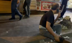 Taksicilerin durak anlaşmazlığı kavgası kamerada