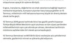 TBMM Başkanı Kurtulmuş'tan '15 Temmuz' mesajı