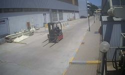 TIR ile çarpışan forkliftin sürücüsü Gül, hayatını kaybetti; kaza kamerada (2)