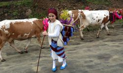 Trabzon'da süslü hayvanlar ve yöresel kıyafetlerle geleneksel yayla göçü / Ek fotoğraflar