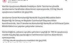 Van'da 333 kilo skunk ele geçirildi: 2 gözaltı