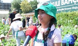 Yedikule Bahçe'de çocuklar meyve ve sebze hasadı yaptı
