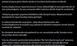 AK Parti'li Çelik: Cumhurbaşkanımızın siyasi konumunu Franco diktatörlüğü ile benzeştirmek akıl ve izan yoksunluğudur