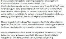 AK Parti'li Çelik: İsrail, Suriye halkının iç barışına saldırmaktadır