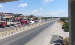 Anız yangını, trafikte aksamaya neden oldu