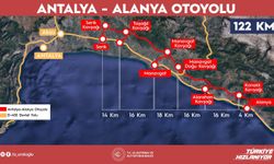 Antalya-Alanya Otoyolu'nda fiziki gerçekleşme yüzde 30'a ulaştı