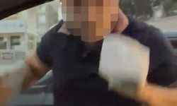 Avcılar'da tek şeritli yolda' ilk ben geçeceğim' tartışması kamerada