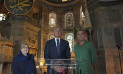 Bakan Ersoy, Ayasofya'daki restorasyon çalışmalarını inceledi