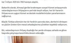 Bakan Göktaş: 2 milyon 94 bin 831 haneyi ziyaret ettik