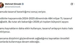 Bakan Şimşek: Kamuda 484 milyar TL tasarruf sağladık