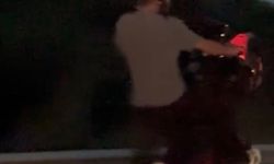 Beykoz'da motosikletlilerin tehlikeli yolculuğu kamerada; tek teker ilerleyip slalom yaptılar