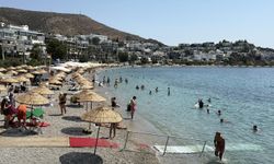 Bodrum'da hava sıcaklığı 40 dereceyi aştı, sahiller doldu