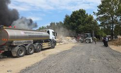Bursa'da atık depolama alanında yangın