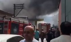 Bursa'da mobilya imalathanesinde yangın
