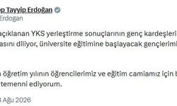 Cumhurbaşkanı Erdoğan: Üniversite eğitimine başlayacak gençlerimizi tebrik ediyorum