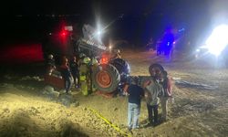 Devrilen traktörün altında kalan karı-koca, yaşamını yitirdi