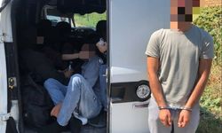 Edirne'de durdurulan araçta 12 kaçak göçmen yakalandı
