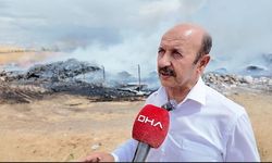 Eski katı atık depolama alanında yangın