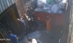 Gaziosmanpaşa'da işçinin ağır yaralandığı yük asansörünün düştüğü anlar kamerada