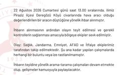 Giresun'da hava aracı düştüğü ihbarı
