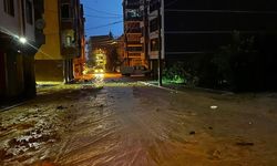 Giresun'da sağanak 2,2 milyon liralık hasara neden oldu; dere taşması kamerada
