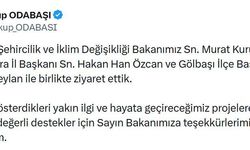 Gölbaşı Belediye Başkanı Odabaşı'ndan Bakan Kurum'a ziyaret