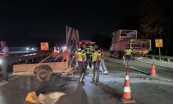 İkaz römorkuna çarpan motosikletin sürücüsü öldü
