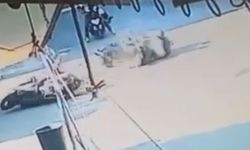 İki motosikletin çarptığı kaza kamerada; 1 ölü, 1 yaralı