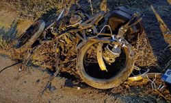 İş makinesi ile motosiklet çarpıştı: 1 ölü
