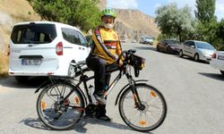Kapadokya'nın giriş kapısı Soğanlı'da bağımlılıkla mücadele için pedal çevirdiler