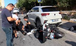 Maltepe'de hafif ticari araçla motosiklet çarpıştı: 1 yaralı