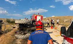 Nevşehir'de traktör devrildi: 1 ölü, 1 yaralı