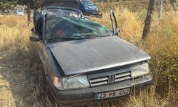 Takla atan otomobilin sürücüsü yaralandı