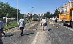 TIR'ın dorsesindeki 1 ton patates yola döküldü, ulaşım aksadı