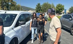 Türk bayrağını ateşe veren şüpheli adliyede