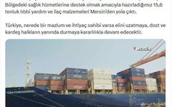 Türkiye'den Lübnan'a 15,6 tonluk tıbbi yardım malzemesi yola çıktı