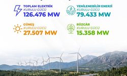 Türkiye'nin elektrik kurulu gücü 126 bin 476 megavata ulaştı