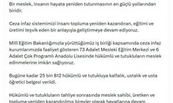 25 bin 812 hükümlü ve tutukluya kalfalık, ustalık ve usta öğretici belgesi verildi