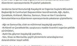 8 ilde suç örgütü operasyonları: 76 gözaltı