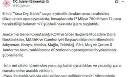 8 ilde 'Yasa dışı bahis' operasyonu; 177 şüpheliye işlem başlatıldı